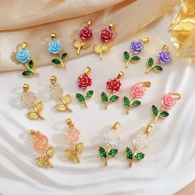 Colorful Rose Pendant