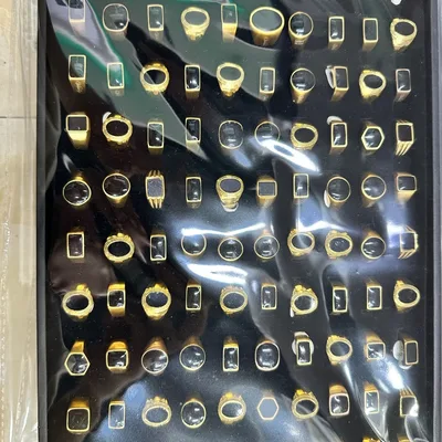 Geometric Gold - Plated Ring Set