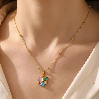Butterfly Enamel Necklace