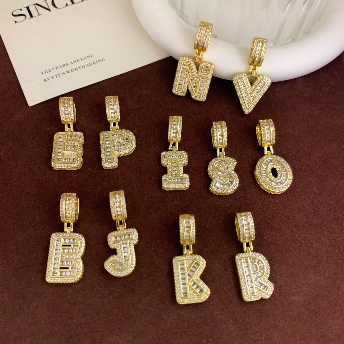 Cube Letter Pendant