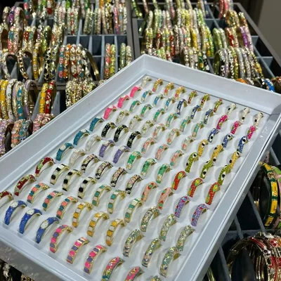 Color - Blocked Enamel Bangles