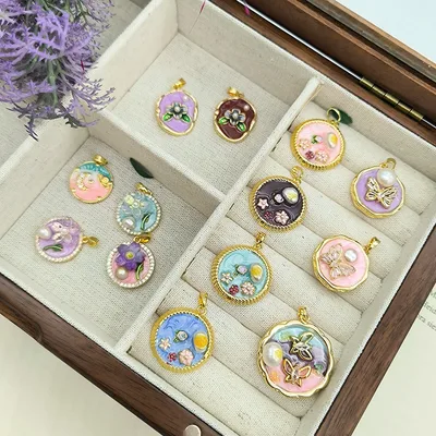 Painting Style Floral Pendant