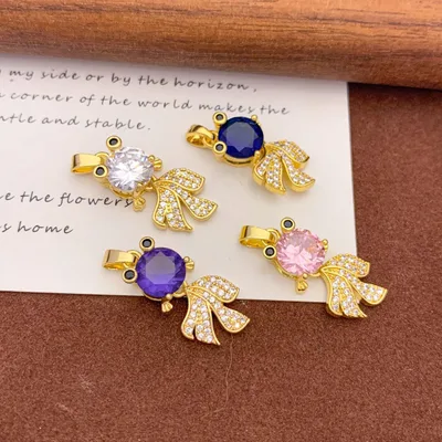 Cartoon Goldfish Zircon Pendant