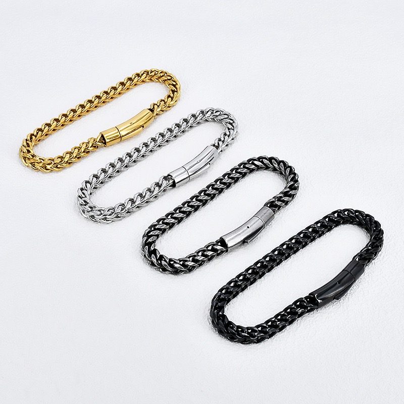 Men Stainless Steel Cuban Link Bracelet