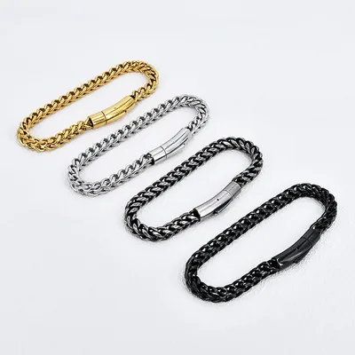 Men Stainless Steel Cuban Link Bracelet