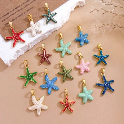 Enamel Starfish Ocean Collection Pendant 