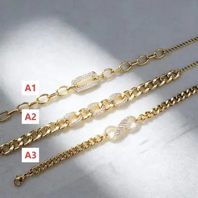 Diamond - Embellished Link Bracelet